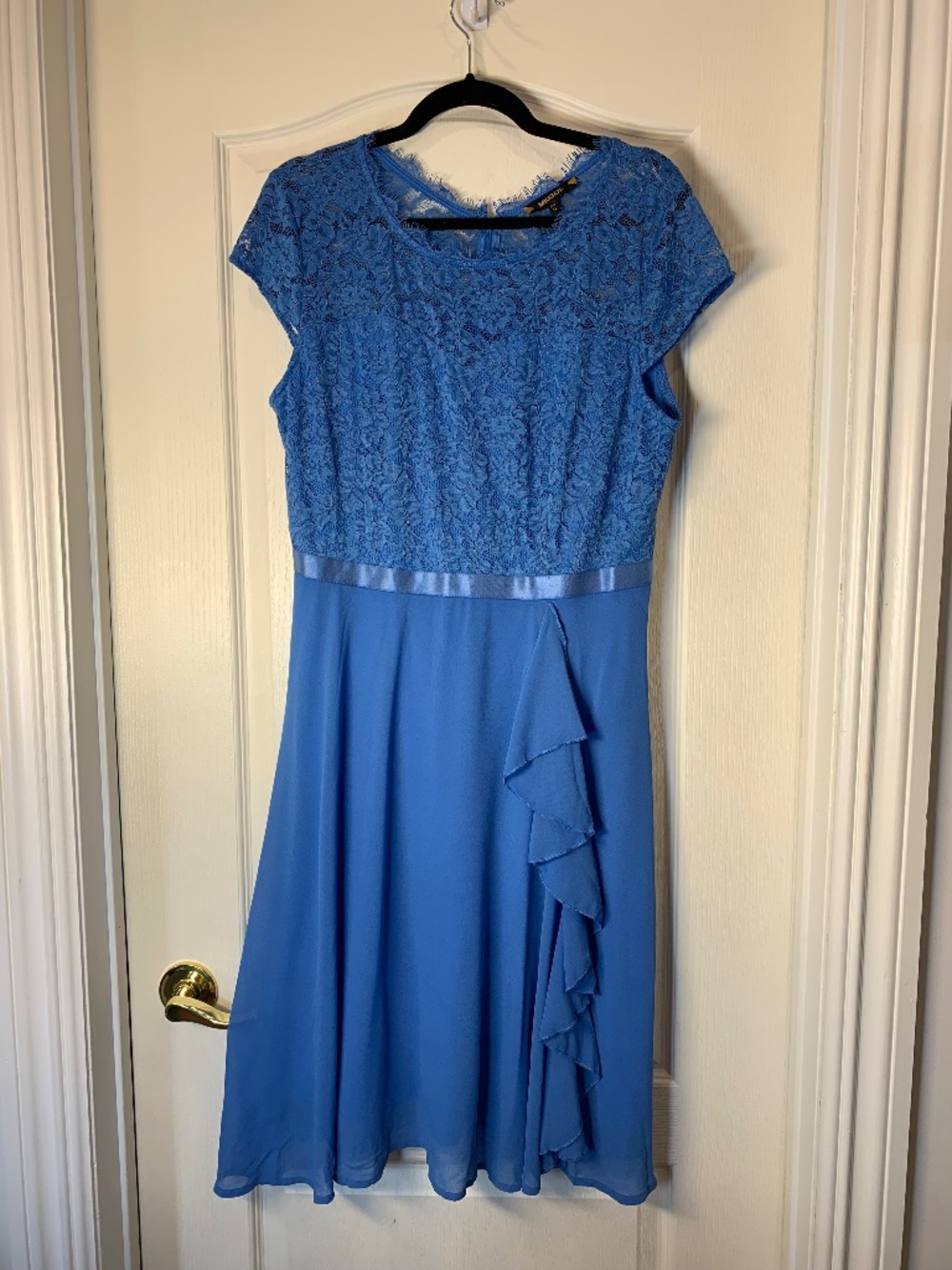NWT Miusol Blue Lace Accent Occasion Dress XL Wedding Guest Cocktail Party Chic